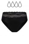 Modibodi Sensual Hi-Waist Bikini -alushousut Heavy-Overnight Black-thumb Tämän tuotteen imukyky on **** Heavy-Overnight. 38/S - 50/4XL 