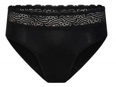 Modibodi Sensual Hi-Waist Bikini -alushousut Light-Moderate Black Tämän tuotteen imukyky on ** Light-Moderate. 38/S - 50/4XL 