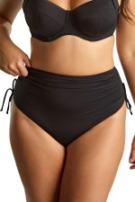 Signature Midi Gather Brief -bikinihousut Black