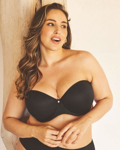 Elomi Smooth UW -olkaimettomat / multiway-rintaliivit - Black Kaarituettu, saumaton olkaimeton liivi, jossa muunneltavat olkaimet. 70-100, E-M EL4300-BLK