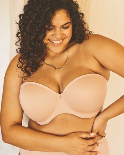 Elomi Smooth UW -olkaimettomat / multiway-rintaliivit - Sahara Kaarituettu, saumaton olkaimeton liivi, jossa muunneltavat olkaimet. 70-100, E-M EL4300-SAH