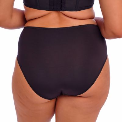 Elomi Smooth Full Brief -alushousut Black Korkeavyötäröiset, yksinkertaiset alushousut S/36-38 - 3XL-4XL/48-50 EL4565-BLK