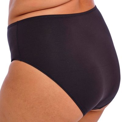 Elomi Smooth Full Brief -alushousut Black Korkeavyötäröiset, yksinkertaiset alushousut S/36-38 - 3XL-4XL/48-50 EL4565-BLK