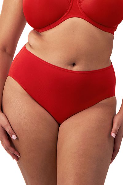Elomi Smooth Full Brief -alushousut - Haute Red Korkeavyötäröiset, yksinkertaiset alushousut M/40-42 - 3XL-4XL/48-50 EL4565-HAD