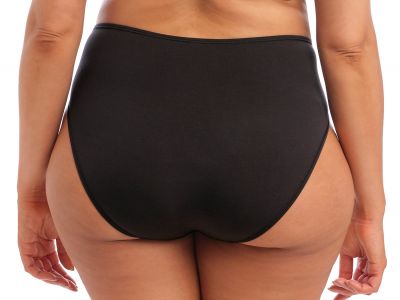 Elomi Smooth Full Brief -alushousut Black Korkeavyötäröiset, yksinkertaiset alushousut 40-50 EL4565-BLK