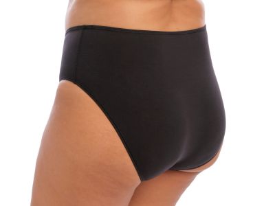 Elomi Smooth Full Brief -alushousut Black Korkeavyötäröiset, yksinkertaiset alushousut 40-50 EL4565-BLK