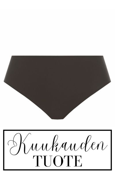 Elomi Smooth Full Brief -alushousut Black Korkeavyötäröiset, yksinkertaiset alushousut S/36-38 - 3XL-4XL/48-50 EL4565-BLK