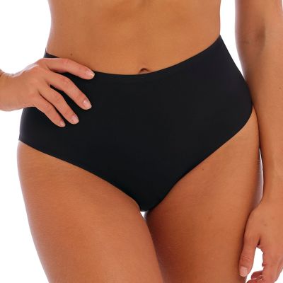 Fantasie Smoothease Stretch Full Brief -alushousut Black Korkeavyötäröiset ns. yhden koon housut XS-XL-koolle. XS-XL FL2328-BLK