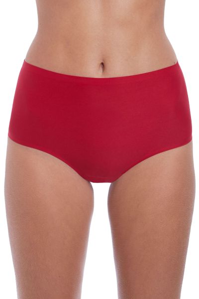Fantasie Smoothease Stretch Full Brief -alushousut Red Korkeavyötäröiset ns. yhden koon housut XS-XL-koolle. XS-XL FL2328-RED