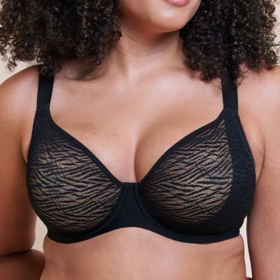Curvy Kate Smoothie Lace UW NP Moulded Balcony -rintaliivit - Black Kaarituettu, saumaton joustopitsinen t-paitaliivi saumattomalla takaosalla. 65-105, E-M CK-106103-BLK