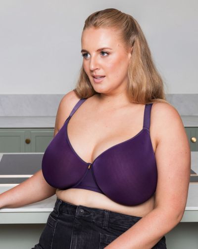 Curvy Kate Smoothie UW Moulded Spacer -rintaliivit - Purple Kaarituettu, saumaton ja sileä t-paitaliivi muunneltavilla olkaimilla. 70-100, D-H CK072104-DPE