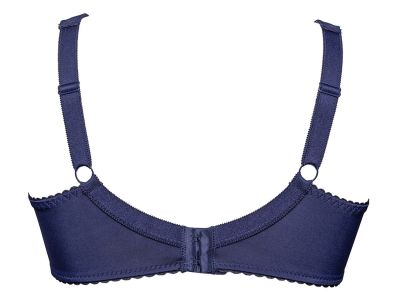 Plaisir Lingerie Sofia Soft Full Cup -rintaliivit Dark Blue Kaarituettu, toppaamaton, joustopitsinen täyskuppiliivi 80-110 D-I 1125-17/DAB