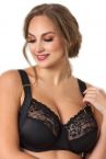 Plaisir Lingerie Sofia Soft Full Cup -rintaliivit Black-thumb Kaarituettu, toppaamaton, joustopitsinen täyskuppiliivi 80-110, D-I 1125-1/BLK