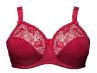 Plaisir Lingerie Sofia Soft Lace -rintaliivit Red Rumba-thumb Kaarituettu, toppaamaton, joustopitsinen täyskuppiliivi 80-105 D-H 1130-RMB