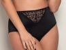 Plaisir Lingerie Sofia-midialushousut Black-thumb Korkeahko alushousumalli, jossa pitsisomiste edessä. 42-54 144-BLK