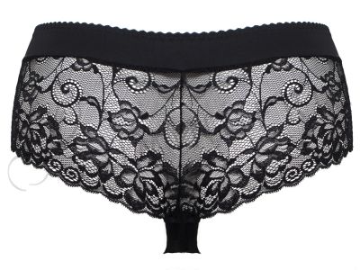 Plaisir Lingerie Sofia-brazilian Black Brazilianhousut leveällä vyötärökaistaleella 42-54 447-11-1/BLK