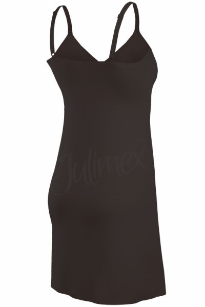 Julimex Lingerie Soft & Smooth -alusmekko musta  S-2XL JXL-HALKA-199/CZA