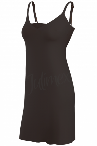 Julimex Lingerie Soft & Smooth -alusmekko musta  S-2XL JXL-HALKA-199/CZA