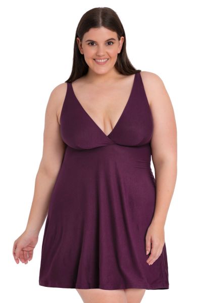 Curvy Kate Softease Chemise -alus- ja yömekko Fig Kaaritueton, toppaamaton alusmekko 65-90 E/F - M/N CN-054-320-FIG