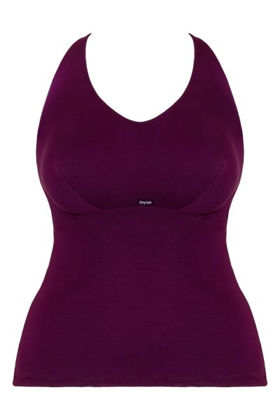 Curvy Kate Softease Vest Top -pyjamatoppi Fig Kaaritueton, toppaamaton pyjamatoppi 65-90 E/F - M/N CN-054-322-FIG