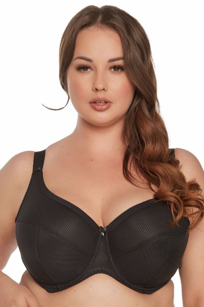 Gaia Lingerie Sonia Semi Soft -rintaliivit Black Puolitopattu ja kaarituettu liivimalli. 70-105, D-L BS-1058-CZA