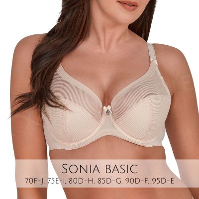 Gaia Lingerie Sonia Semi Soft -rintaliivit Beige Puolitopattu ja kaarituettu liivimalli. 70-105, D-L BS-1058-BEZ