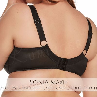 Gaia Lingerie Sonia Semi Soft -rintaliivit Black Puolitopattu ja kaarituettu liivimalli. 70-105, D-L BS-1058-CZA