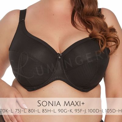 Gaia Lingerie Sonia Semi Soft -rintaliivit Black Puolitopattu ja kaarituettu liivimalli. 70-105, D-L BS-1058-CZA