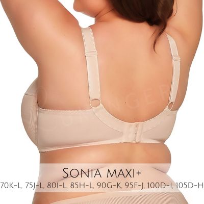 Gaia Lingerie Sonia Semi Soft -rintaliivit Beige Puolitopattu ja kaarituettu liivimalli. 70-105, D-L BS-1058-BEZ