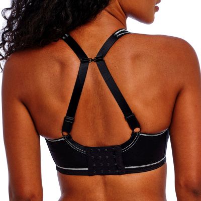 Freya Active Sonic UW Moulded-urheilurintaliivit - Storm Black Kaarituettu ja topattu, saumaton urheiluliivi, jossa muunneltavat olkaimet. 65-90, D-K AA4892-STM