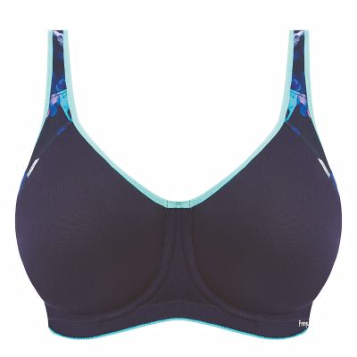 Freya Active Sonic UW Moulded-urheilurintaliivit Nightshade Kaarituettu ja topattu, saumaton urheiluliivi, jossa muunneltavat olkaimet. 65-90, D-K AC4892-NIE