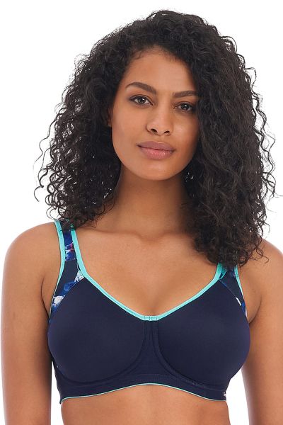 Freya Active Sonic UW Moulded-urheilurintaliivit Nightshade Kaarituettu ja topattu, saumaton urheiluliivi, jossa muunneltavat olkaimet. 65-90, D-K AC4892-NIE