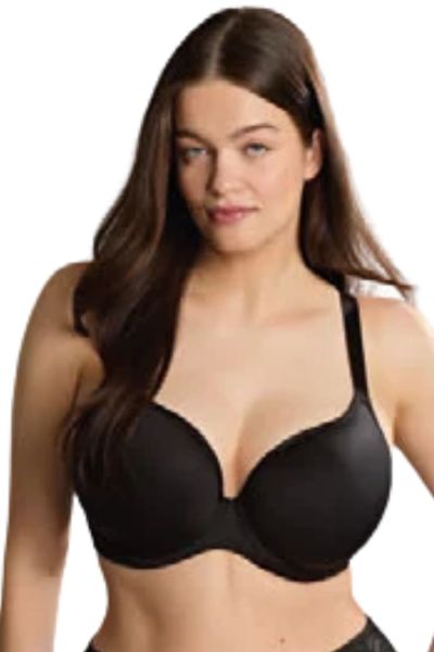 Sculptresse by Panache Sophia UW Moulded Plunge Spacer -t-paitaliivit - Black Kaarituettu, keveästi topattu saumaton spacer-t-paitaliivi matalalla keskiosalla. 75-105, E-L 11191-BLK