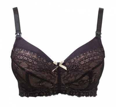 Panache Sophie Soft -imetysliivit Black/Chai Kaaritueton, pehmeäkuppinen imetysliivi avattavilla kupeilla. 65-90 D-J 5821-BLK/CHI