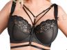 Nessa Stripes Body Harness -vartalokoriste musta-hopea-thumb  S-3XL 