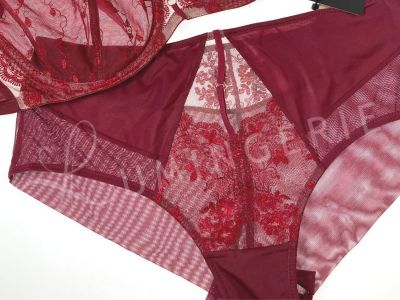 Subtille Linda High Waist -alushousut Bordeaux/Beige  S-3XL LIN-WYSO-BOR-BEZ