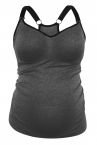 Cake Maternity Sugar Candy Essential Nursing Tank Top saumaton charcoal-thumb Kaaritueton ja saumaton toppi imetysluukuilla XS-XXL (60-90, F-K) 40-8012-59