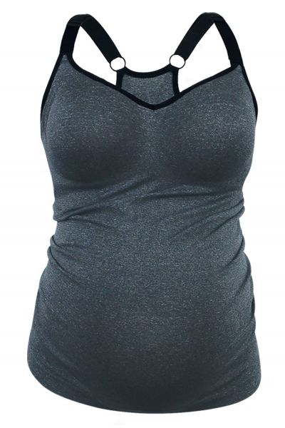 Cake Maternity Sugar Candy Essential Everyday Tank Top saumaton charcoal Kaaritueton ja saumaton toppi XS-XXL (60-90, F-K) 41-8012-59