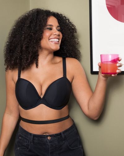 Curvy Kate Superhero Multiway Plunge -rintaliivit Black Kaarituettu, topattu erittäin syvään uurrettu liivimalli muunneltavilla olkaimilla. 70-90, D-M CK-088108-BLK
