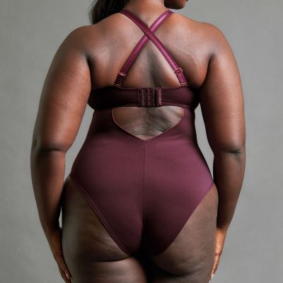 Scantilly by Curvy Kate Swerve NW -meshbody - Mulberry Purple Kaaritueton body säädettävillä ja muunneltavilla olkaimilla E-L-kuppikolle. S/36-38 - 2XL/52-54 ST040711-MLP