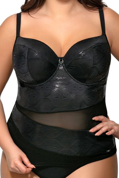Ava Swimwear Black Rain UW Padded -tankini  65-100, D-L ST-20-BLK