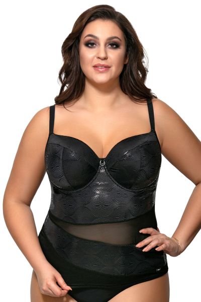 Ava Swimwear Black Rain UW Padded -tankini  65-100, D-L ST-20-BLK