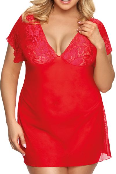 Anaïs apparel Anaïs+ Sydney-pitsimekko punainen  XL-6XL 