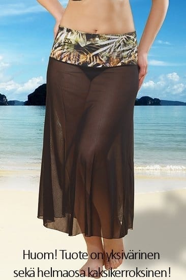 Plaisir Lingerie Solid- rantahame /-mekko musta Monikäyttöinen rantamekko tai rantahame 40-56 T0023