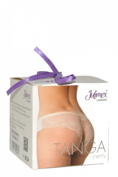 Julimex Lingerie Tanga Panty -brazilianhousut valkoinen Puolipeittävä brazilianhousu S-XL / 34-44 TNG-100/BIALE