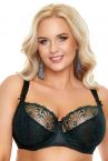 Nessa Tatuaz Soft -rintaliivit musta-petrooli-thumb Kaarituettu, pehmeäkuppinen pitsibalconette 65-110, D-O N034-500-BP