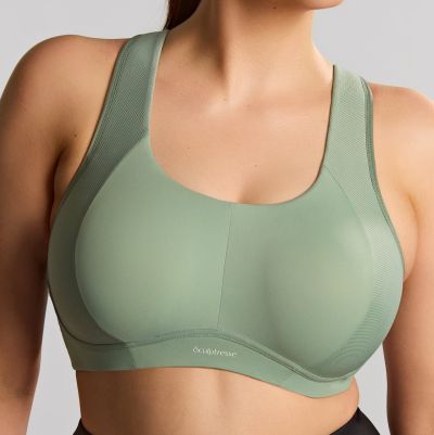 Sculptresse by Panache 9443 Thrive UW NP -urheilurintaliivit - Pale Green Kaarituettu, toppaamaton urheiluliivi, jossa olkaimissa racerback-mahdollisuus. 75-105, E-O SCU-9443-PAN