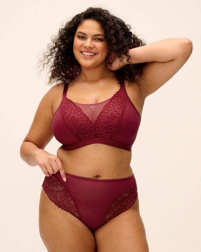 Elomi Tiernie Brief -alushousut - Tibetan Red Midihousut Tiernie-sarjaan. S/38 - 4XL/50 EL303350-TIB