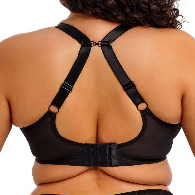 Elomi Tiernie UW Stretch Plunge -rintaliivit - Black Kaarituettu, kokokuppinen ja toppaamaton plunge-liivi joustopitsisellä kupin reunalla. 70-100, E-O EL303334-BLK