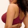 Elomi Tiernie UW Stretch Plunge -rintaliivit - Tibetan Red-thumb Kaarituettu, kokokuppinen ja toppaamaton plunge-liivi joustopitsisellä kupin reunalla. 70-100, E-O EL303334-TIB